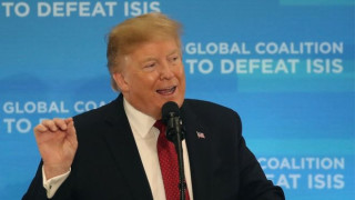 Trump sees total rout of Islamic State group as imminent