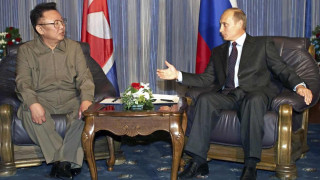 Kim Jong-un meets Vladimir Putin for first time at Vladivostok summit