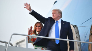 President Trump on his way to UK for state visit